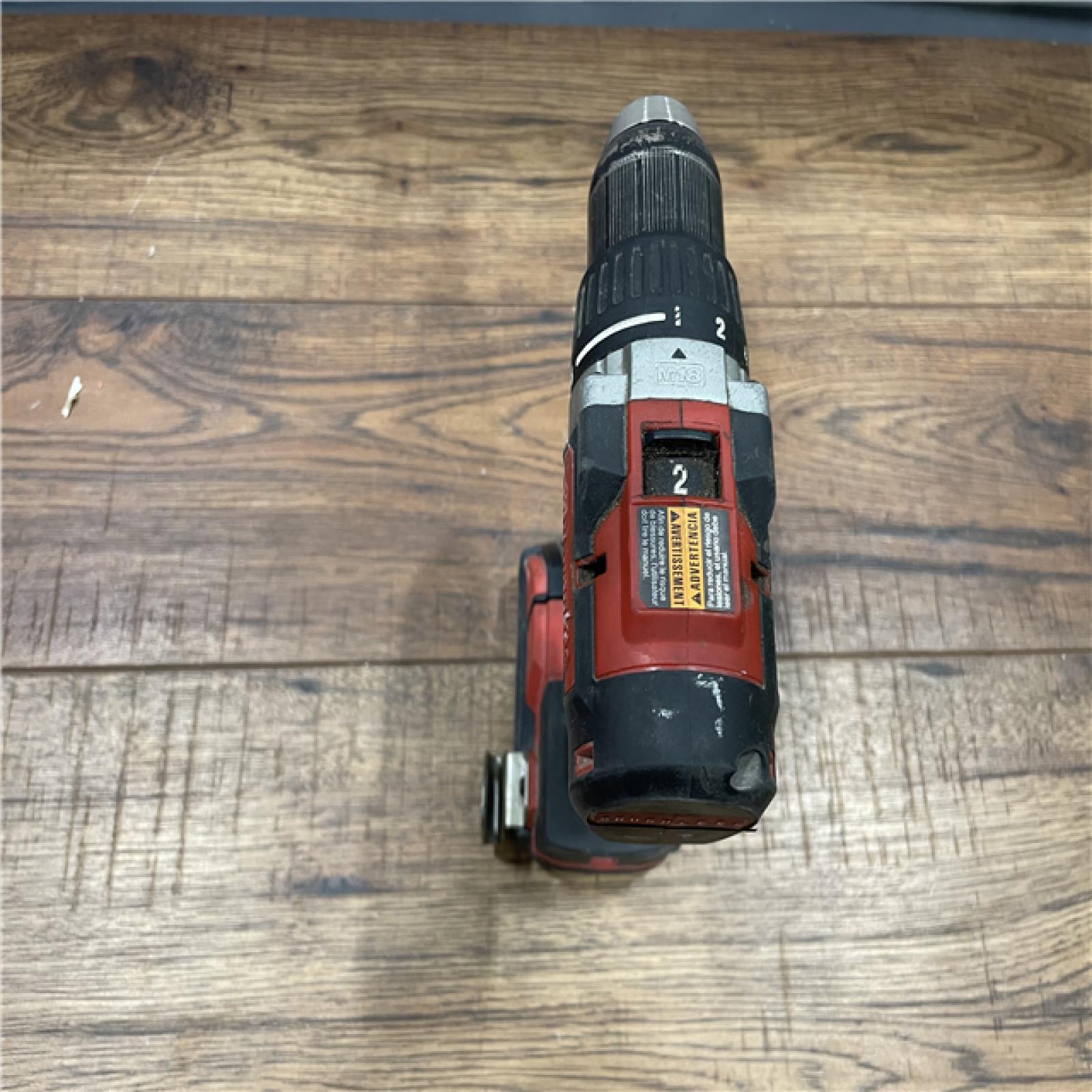 AS-IS Milwaukee 2904-22 Hammer Drill Driver Kit with Batteries  Charger & Tool Case  Red