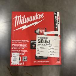 NEW! - Milwaukee M18 18V Lithium-Ion Brushless Cordless 1/4 in. Impact Driver Kit with Two 2.0 Ah Batteries and Charger