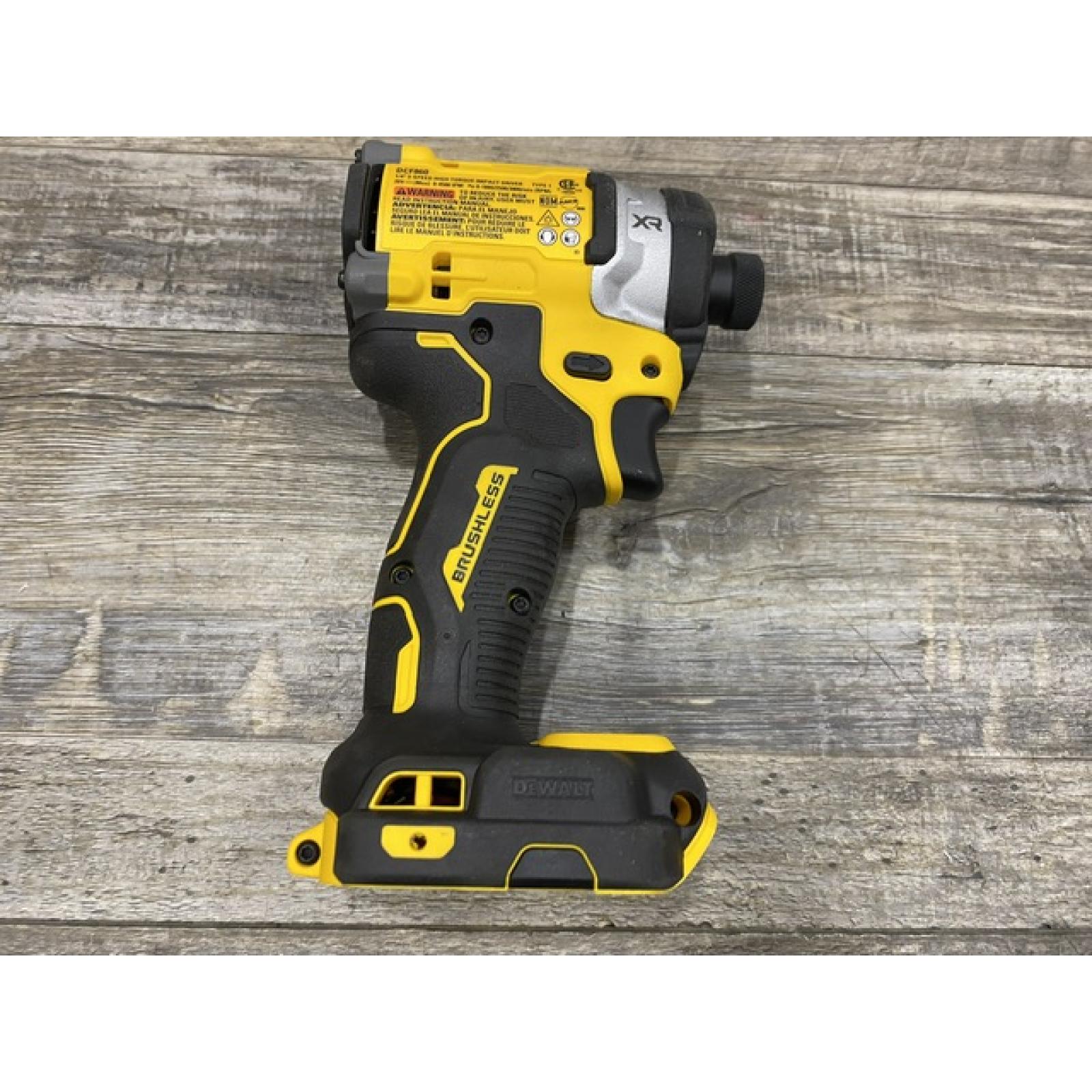 AS-IS DEWALT 20V MAX XR Lithium-Ion Brushless Cordless 3-Speed High Torque 1/4 in. Impact Driver Kit