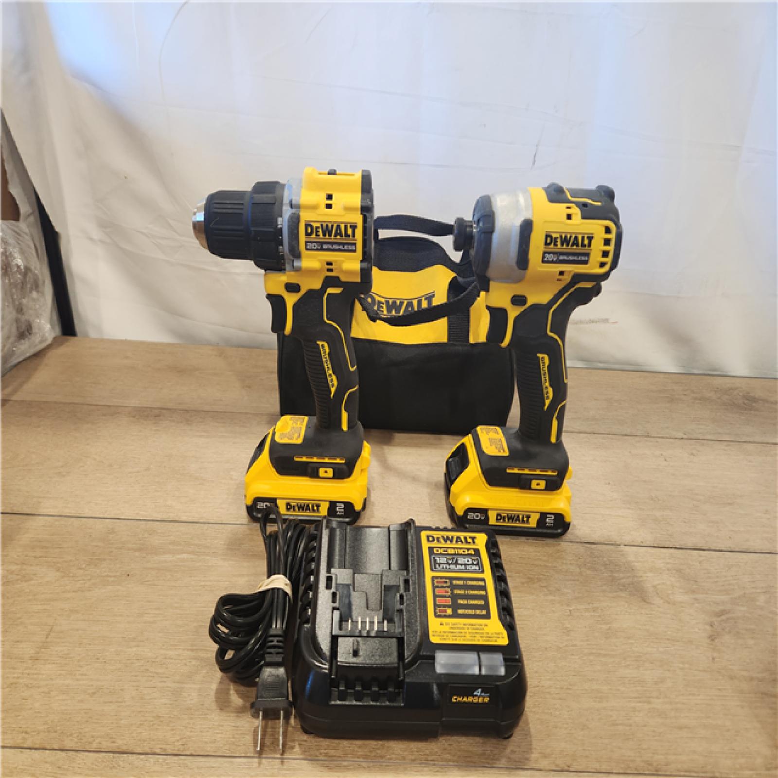 AS-IS- DEWALT ATOMIC 20-Volt MAX Lithium-Ion Cordless Combo (2-Tool) Kit