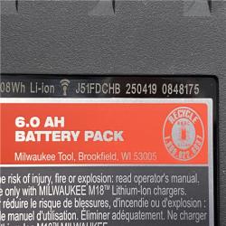 AS-IS Milwaukee 18-Volt Lithium-Ion High Output Battery Starter Kit with Two 6.0 Ah Battery and Charger