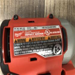 AS-IS Milwaukee 18V Lithium-Ion Compact Brushless Cordless 1/4 in. Impact Driver (Tool-Only)