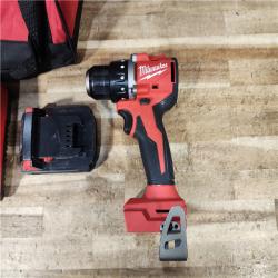 HOUSTON LOCATION - AS - IS Milwaukee 18V Lithium-Ion Brushless Cordless 1/2 in. Compact Drill/Driver with kit