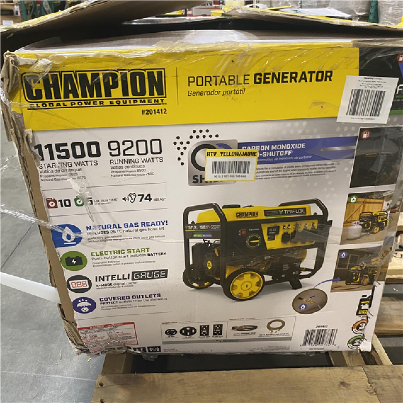 Dallas Location - As-Is Champion Power Equipment 11 500/9200-Watt Portable Generator