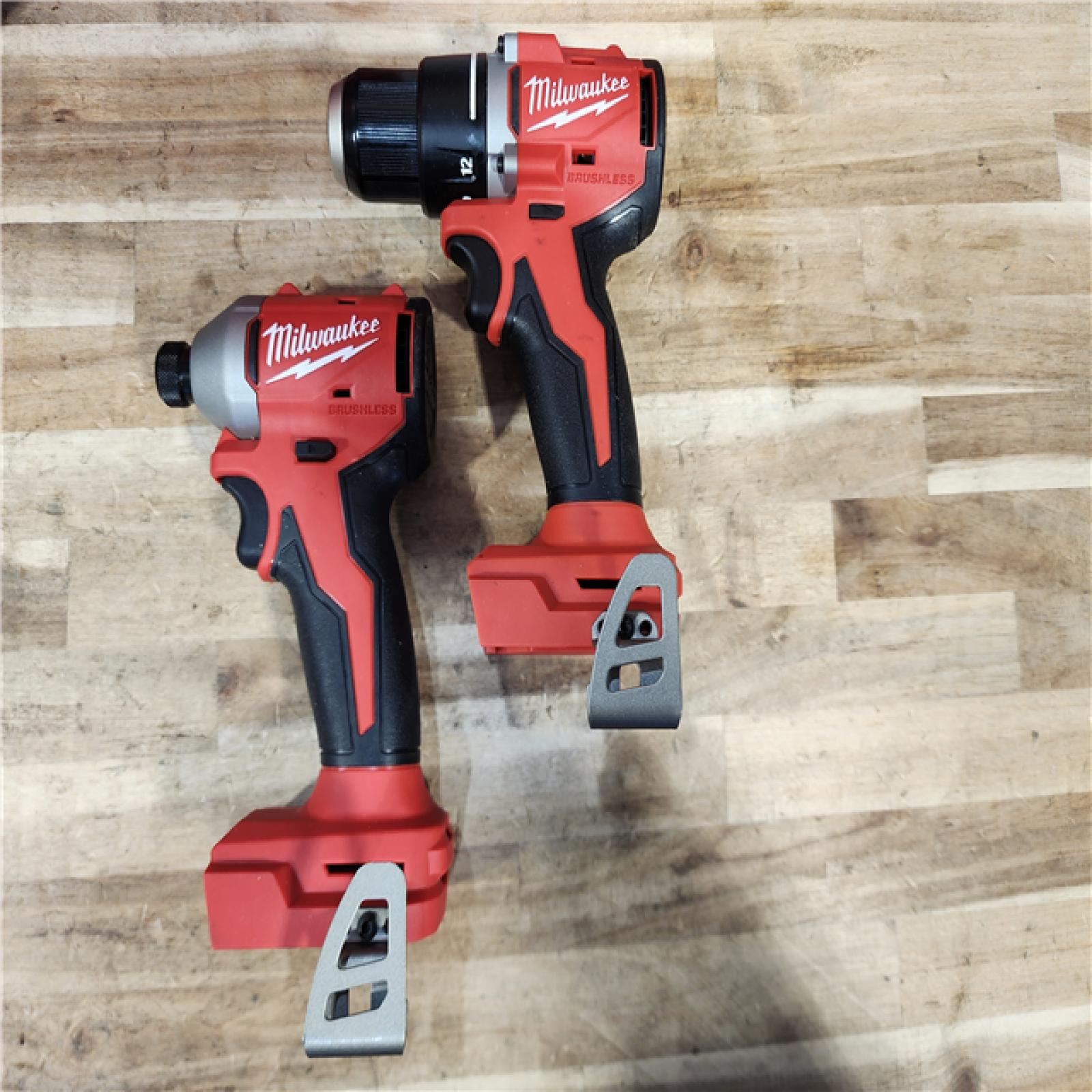 HOUSTON LOCATION - AS-IS Milwaukee  18V Lithium-Ion Brushless Cordless Compact Drill/Impact Combo Kit