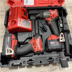 AS-IS Milwaukee FUEL 18V Lithium-Ion Brushless Cordless Hammer Drill and Impact Driver Combo Kit