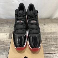 NEW Nike Men Air Jordan 11 Retro Low Black/Varsity Red-White Sneakers 9.5 Black/Varsity Red-White