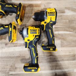 HOUSTON LOCATION - AS-IS DEWALT ATOMIC 20-Volt Lithium-Ion Cordless Brushless (4-Tool) Combo Kit