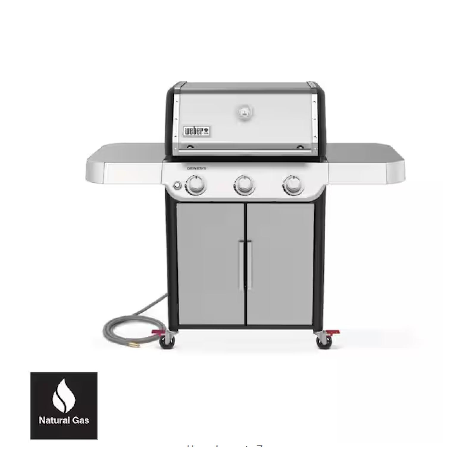 DALLAS LOCATION - Weber Genesis S-315 3-Burner Natural Gas Grill in Stainless Steel PALLET- (2 UNITS)