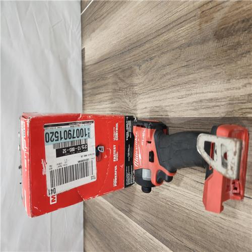 AS-IS Milwaukee 2953-20 18V Lithium-Ion Brushless Cordless 1/4   Hex Impact Driver Bare Tool  Red