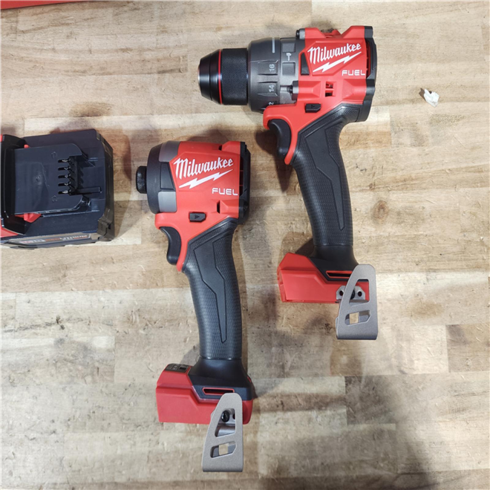 HOUSTON LOCATION - AS - IS Milwaukee FUEL 18V Lithium-Ion Brushless Cordless Hammer Drill and Impact Driver Combo Kit