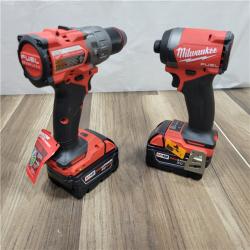 AS-IS Milwaukee M18 FUEL 18V Lithium-Ion Brushless Cordless Hammer Drill and Impact Driver Combo Kit (2-Tool) with 2 Batteries