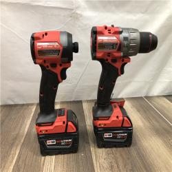 AS-IS Milwaukee FUEL 18V Lithium-Ion Brushless Cordless Hammer Drill and Impact Driver Combo Kit