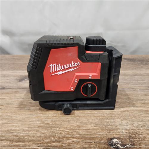 AS-IS  Milwaukee 3521-21 4V Lithium-Ion Cordless USB Rechargeable Green Beam Cross Line Laser
