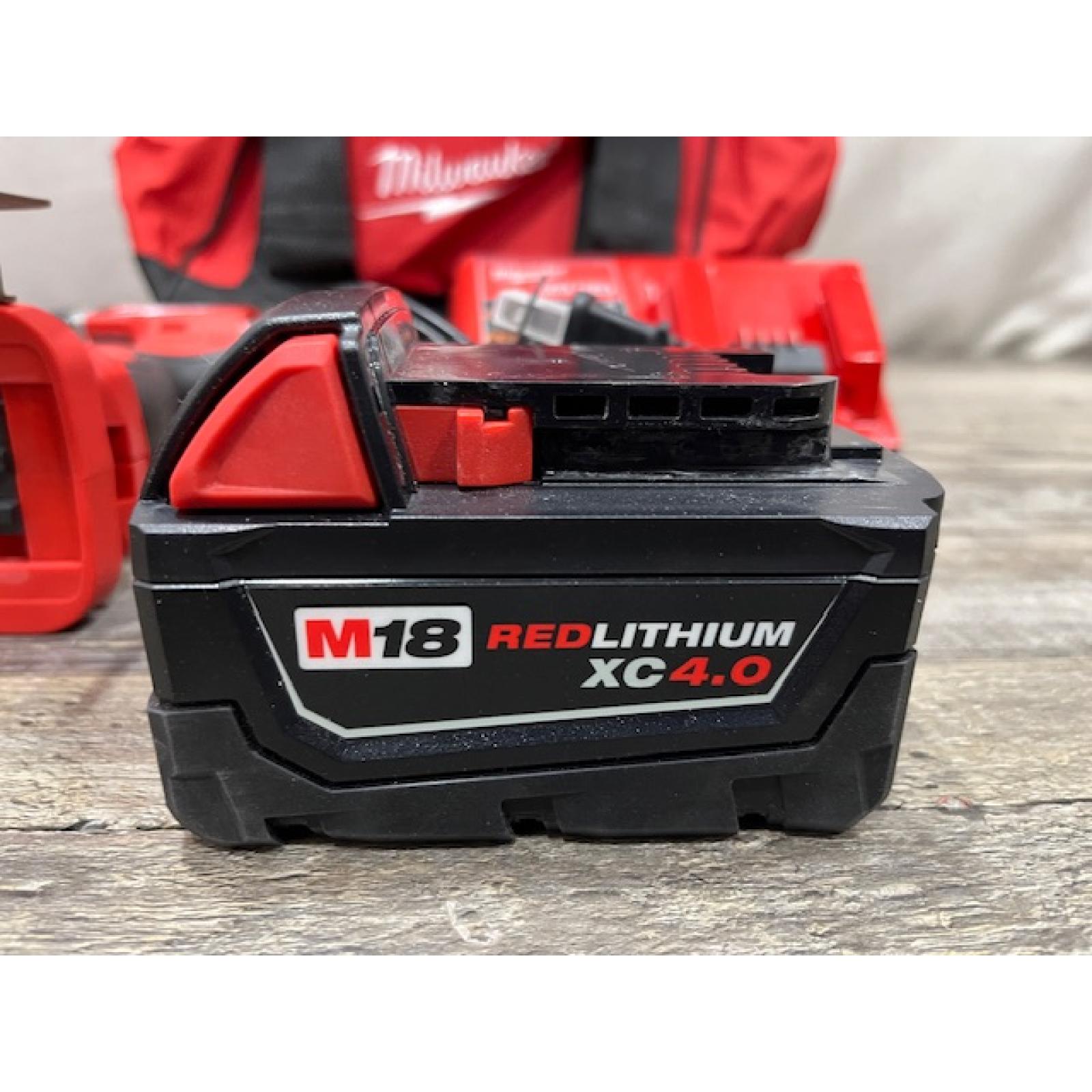 AS-IS Milwaukee 18V Lithium-Ion Brushless Cordless 1/2 in. Compact Hammer Drill/Driver Kit