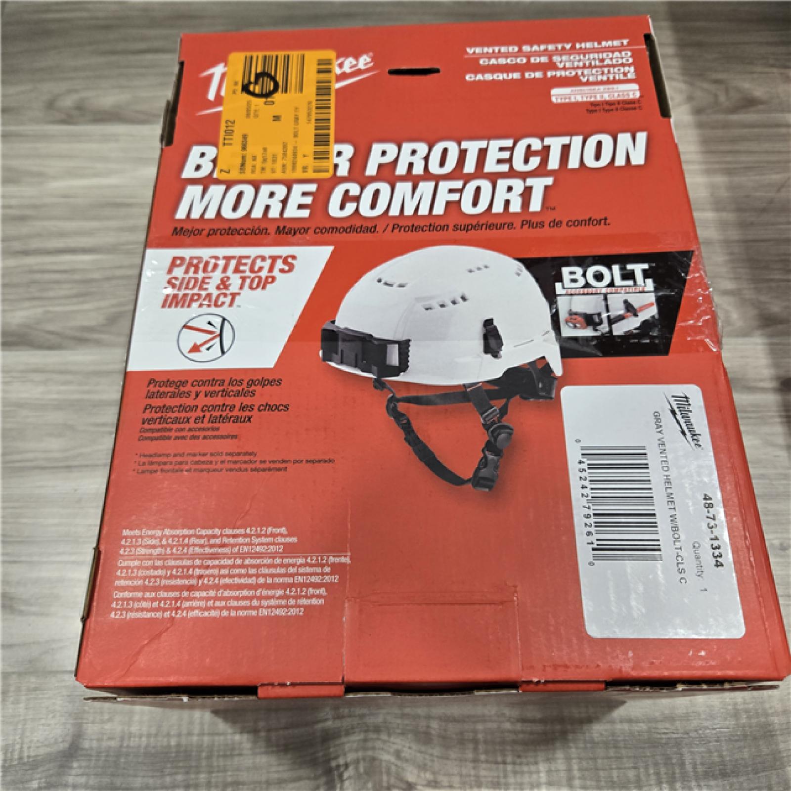 NEW! - Milwaukee BOLT Gray Vented Helmet - Class C
