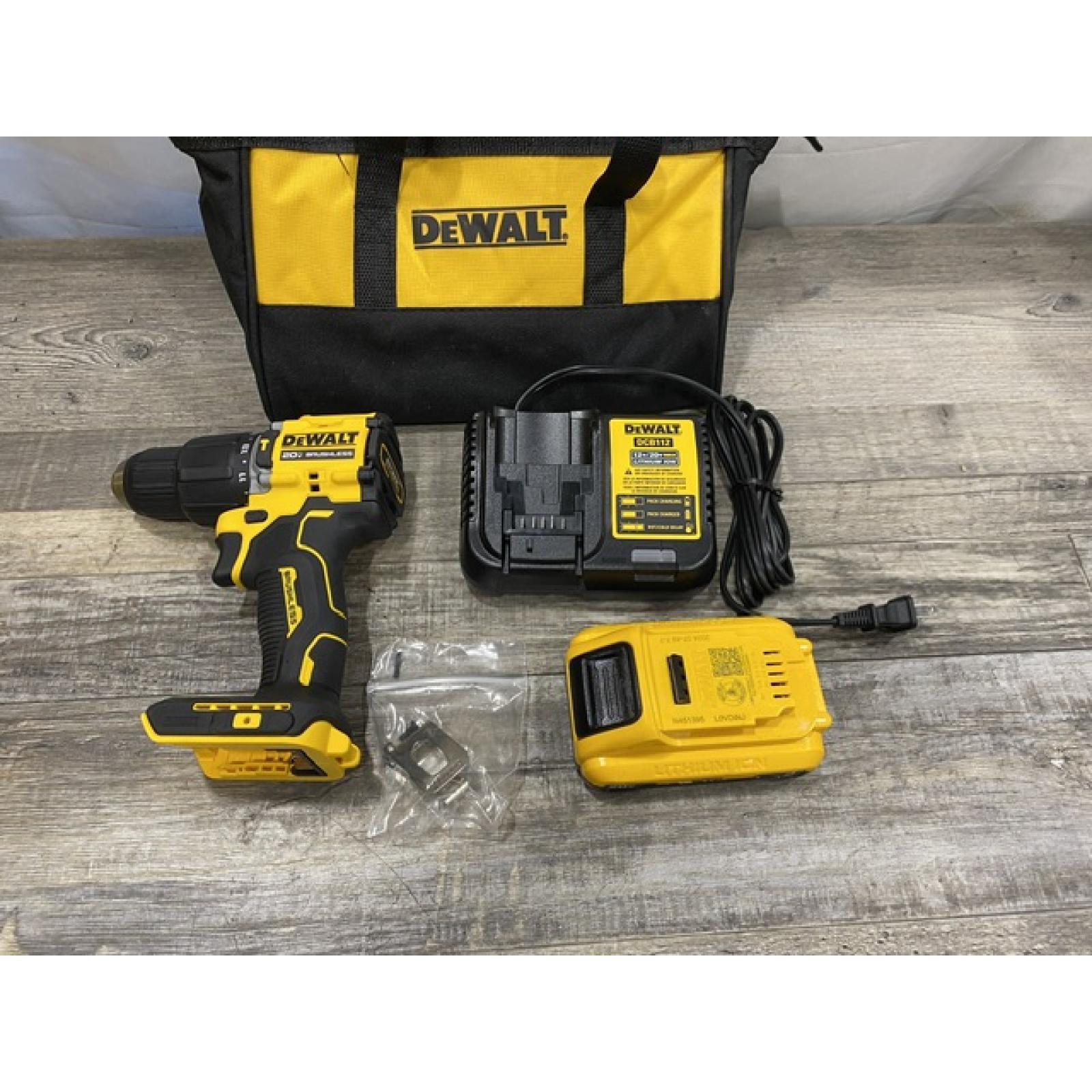 AS-IS DEWALT ATOMIC 20V Cordless 1/2 in. Compact Hammer Drill Kit