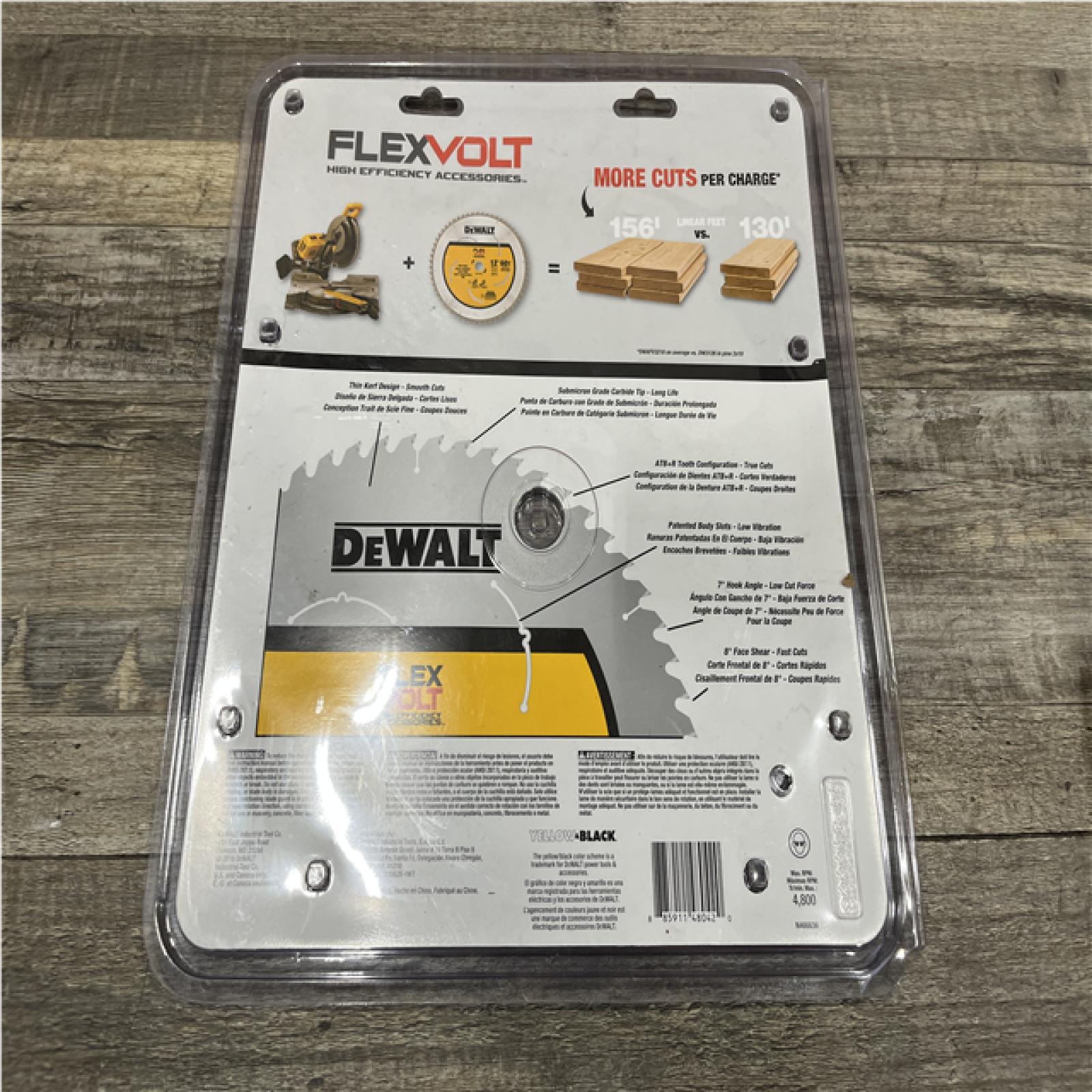 NEW - DEWALT FLEXVOLT 12 in. 60-Teeth Carbide-Tipped Miter Saw Blade