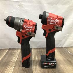 AS-IS Milwaukee FUEL 12-Volt Lithium-Ion Brushless Cordless Hammer Drill and Impact Driver Combo Kit