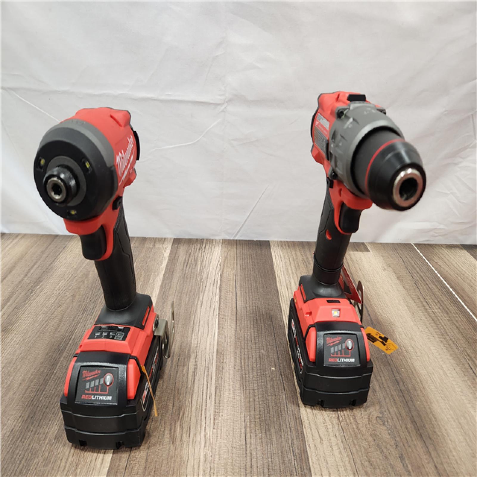 AS-IS- MILWAUKEE FUEL 18V Lithium-Ion Brushless Cordless Hammer Drill and Impact Driver Combo Kit