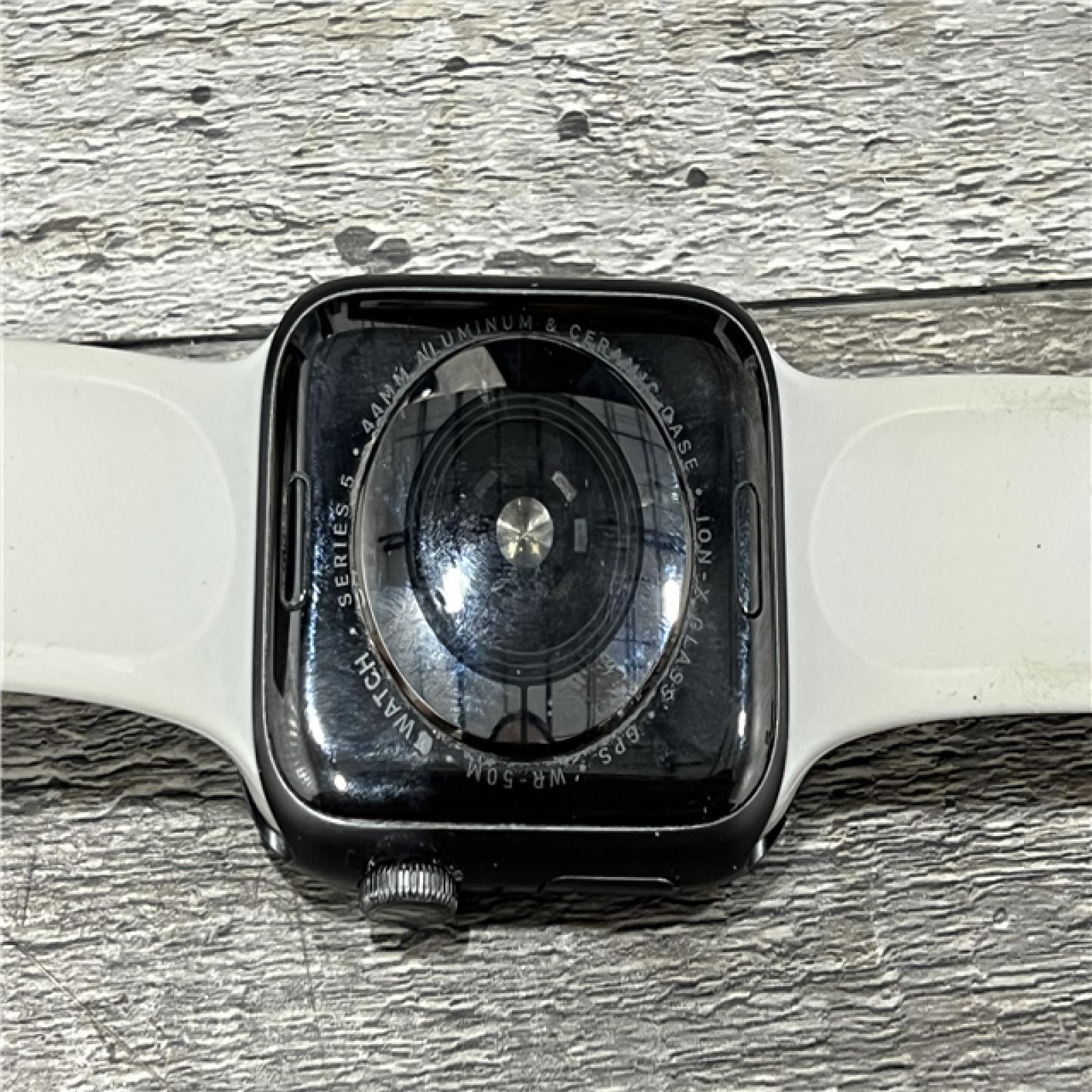 AS-IS  Apple Watch Series 5 GPS, 44mm Space Gray Aluminum Case with Gray Sport Band