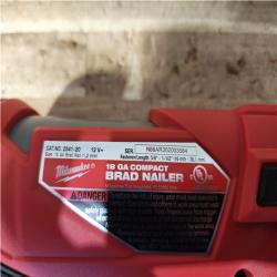 Houston Location AS-IS Milwaukee FUEL 12-Volt Lithium-Ion Brushless Cordless 18-Gauge 1-1/2 in. Compact Brad Nailer (Tool Only)