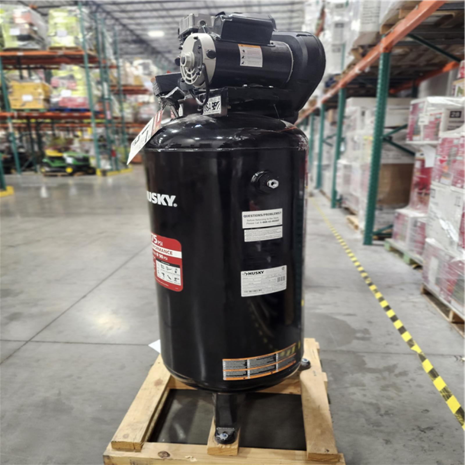 Dallas Location - As-Is Husky C603H Stationary Electric Air Compressor