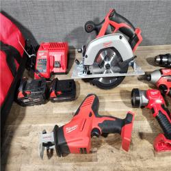 HOUSTON LOCATION - AS-IS Milwaukee 5 Tool Combo Kit W/ (2) Battery & Charger