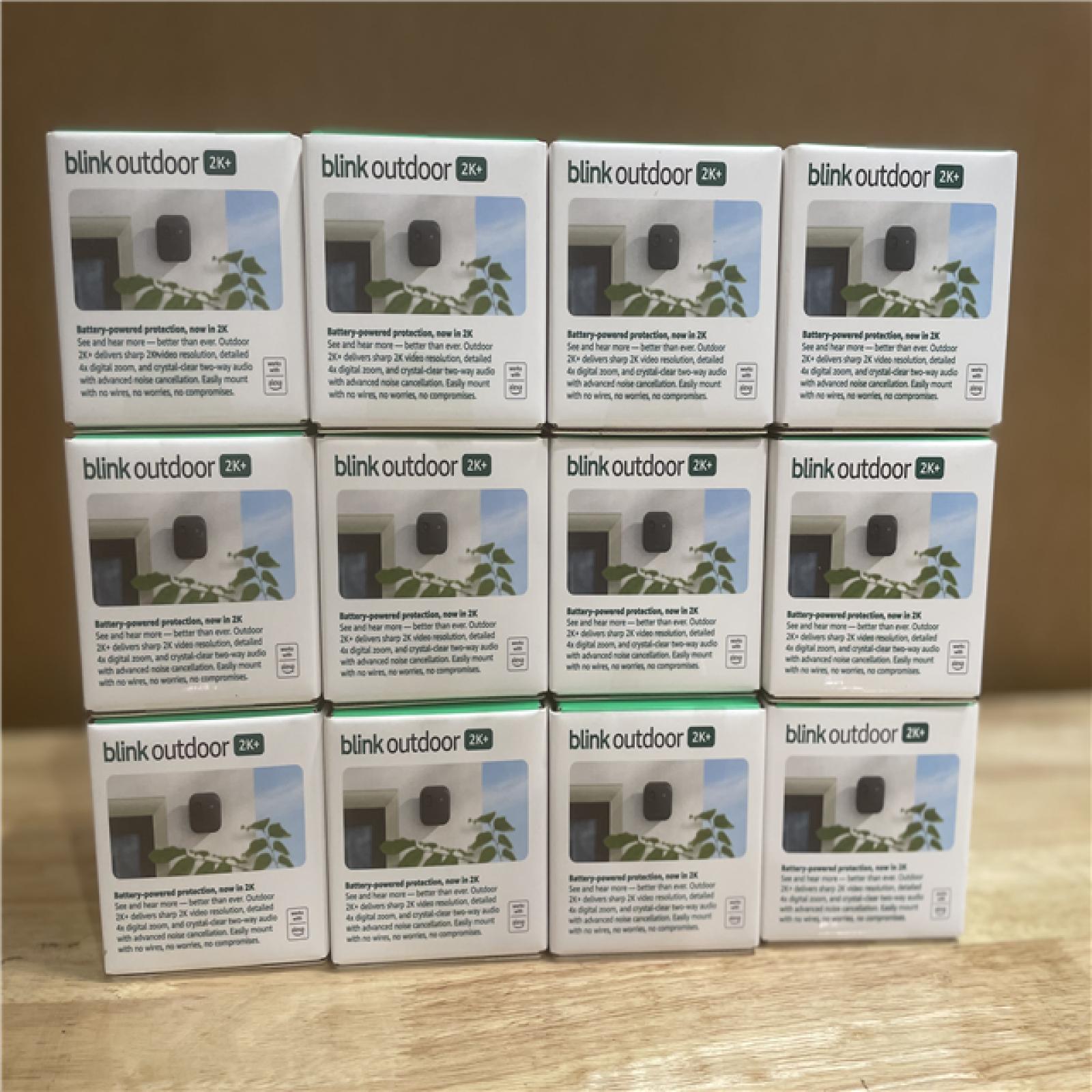 NEW!- BLINK Outdoor 2K+ Battery (Newest Model)-Wireless Smart Security Camera  2K Video Resolution -(12 UNITS)