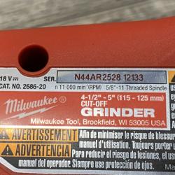 AS-IS Milwaukee 18V Lithium-Ion Brushless Cordless 4-1/2 in./5 in. Grinder w/Paddle Switch (Tool-Only)