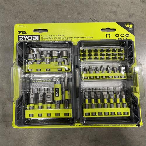 NEW!- RYOBI 70PC IMPACT DRIVING KIT -(6 UNITS)
