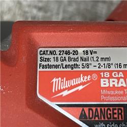 AS-IS Milwaukee FUEL 18-Volt Lithium-Ion Brushless Cordless Gen II 18-Gauge Brad Nailer (Tool-Only)