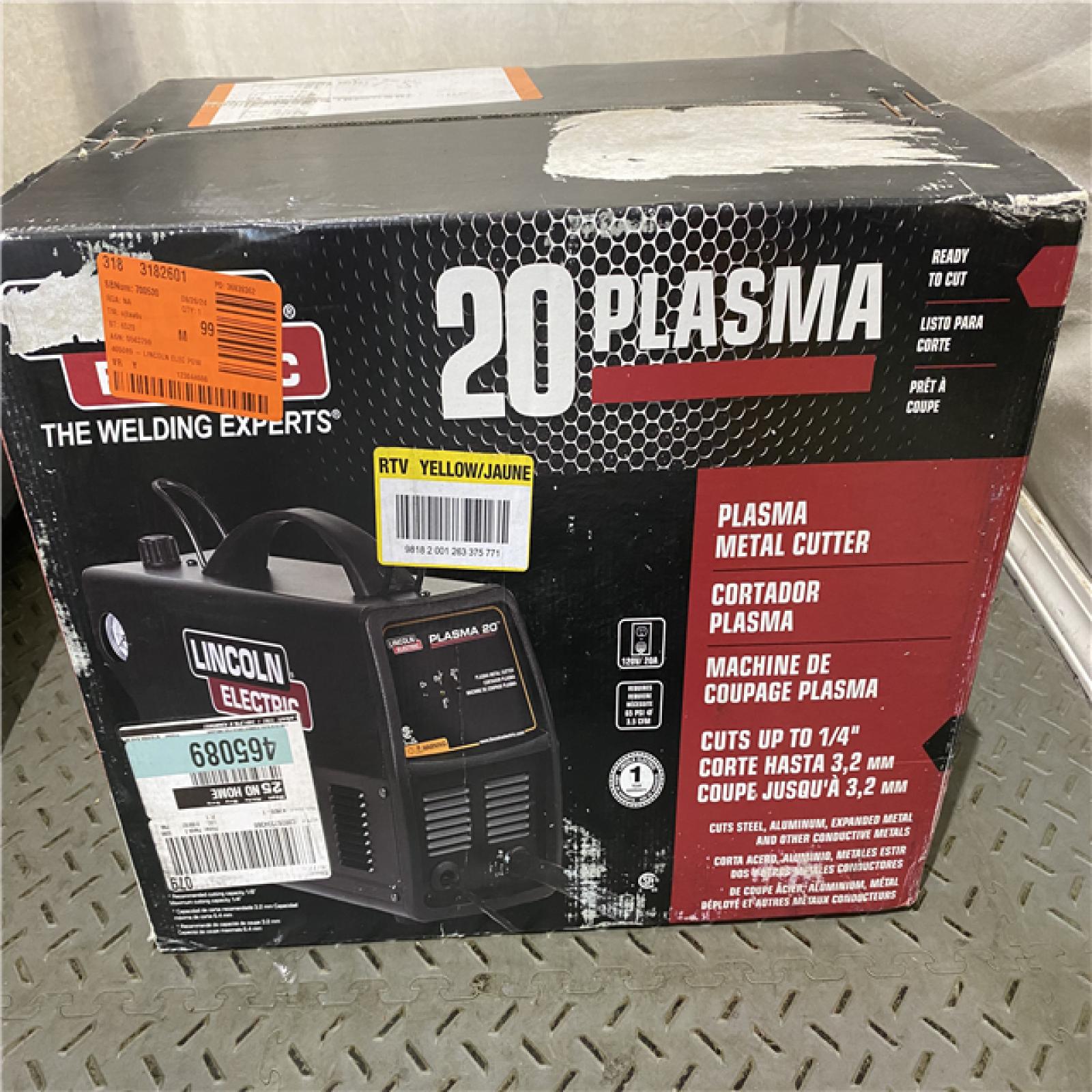 Houston location AS-IS Lincoln Electric LINCOLN 20 Plasma Cutter K2820-1
