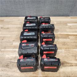 HOUSTON LOCATION - AS-IS MILWAUKEE BATTERY PACK QTY - 10