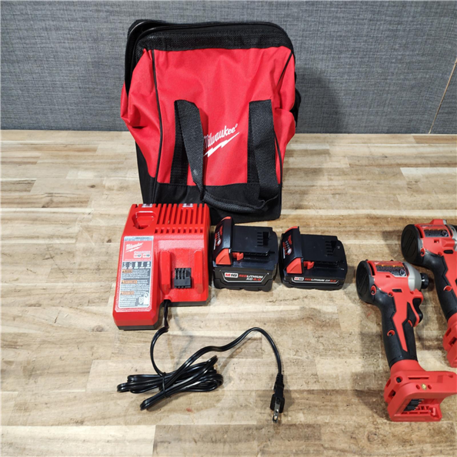 HOUSTON LOCATION - AS - IS Milwaukee 18-Volt Lithium-Ion Brushless Cordless Compact Hammer Drill/Impact Combo Kit