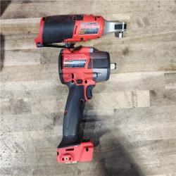 HOUSTON LOCATION - AS-IS M18 FUEL 18V Cordless Mid Torque 1/2 in. Impact Wrench W/ M12 FUEL 3/8 in. Ratchet & Battery/Charger Combo Kit