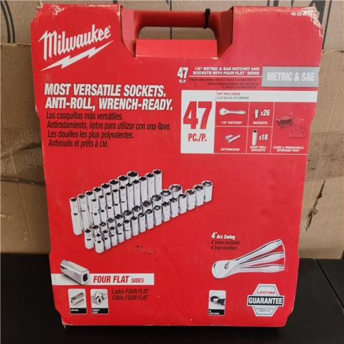 Phoenix NEW Milwaukee 1/2 in. Drive SAE/Metric Ratchet and Socket Mechanics Tool Set (47-Piece) (SEALED)
