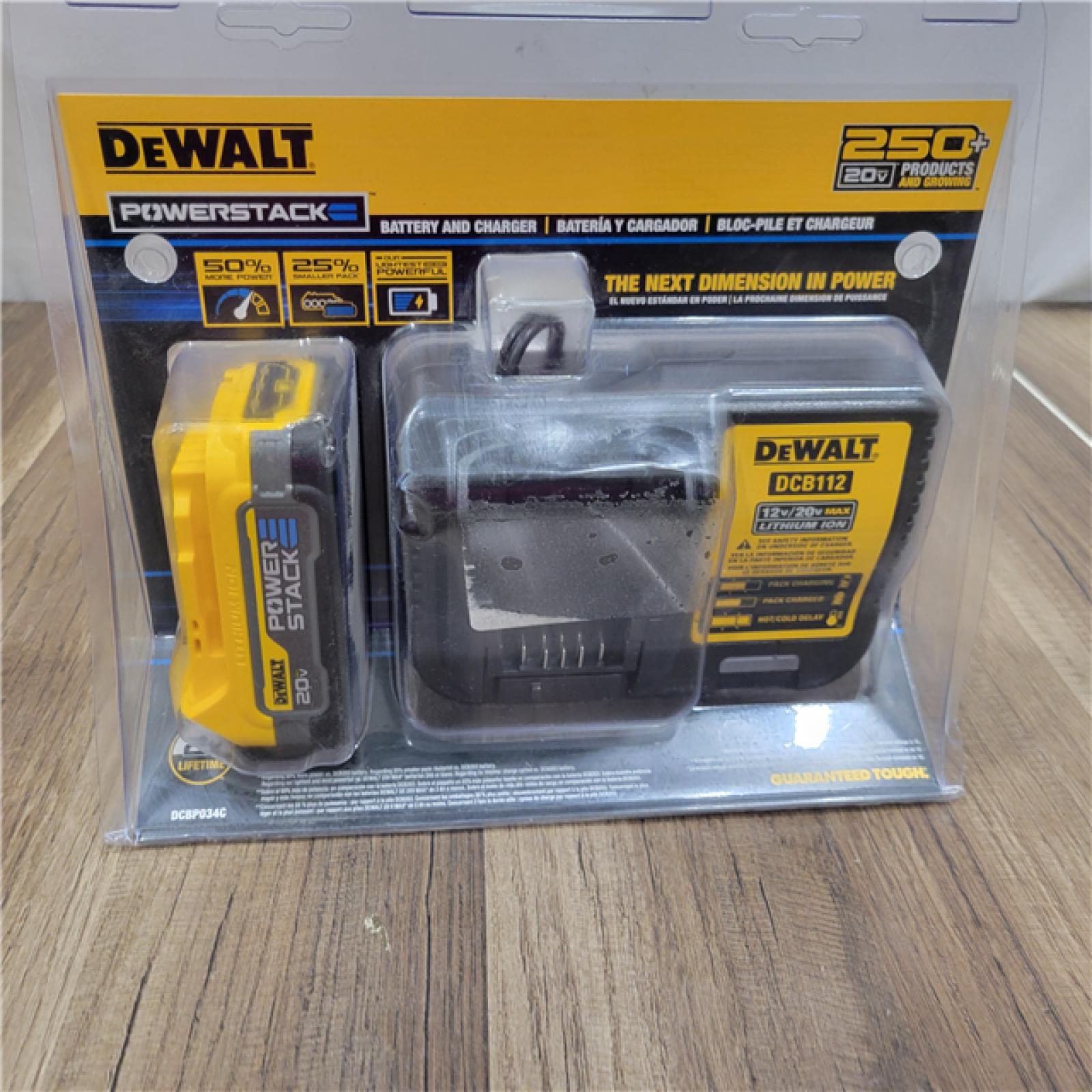 NEW! DEWALT DCBP034C 20V MAX Starter Kit with PowerStack Lithium-Ion Compact Battery and Charger