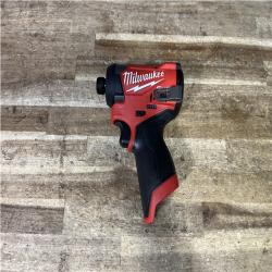 Houston Location AS-IS Milwaukee FUEL 12V Lithium-Ion Brushless Cordless 1/4 in. Hex Impact Driver (Tool-Only)