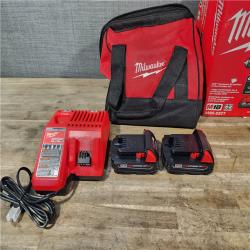 HOUSTON LOCATION - AS-IS Milwaukee M18 18V Lithium-Ion Brushless Cordless Compact Drill/Impact Combo Kit (2-Tool) W/(2) 2.0 Ah Batteries  Charger & Bag