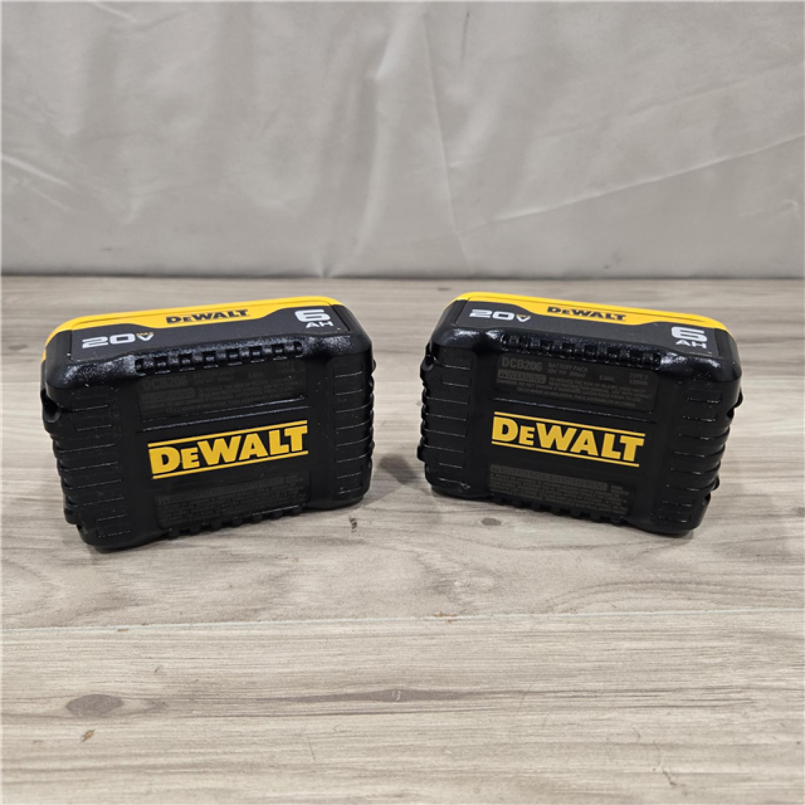 AS-IS DEWALT DCB206-2 6.0Ah 20V MAX Battery (2 Pack)