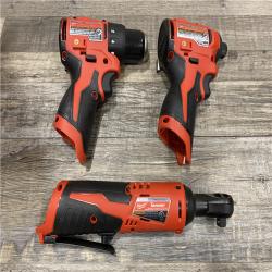 LIKE NEW - Milwaukee 12-Volt Lithium-Ion Brushless Cordless Subcompact Drill &Impact Driver Combo Kit