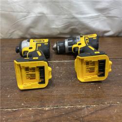 AS-IS DEWALT 20V MAX XR Hammer Drill and ATOMIC Impact Driver 2 Tool Cordless Combo Kit with (2) 4.0Ah Batteries, Charger, and Bag