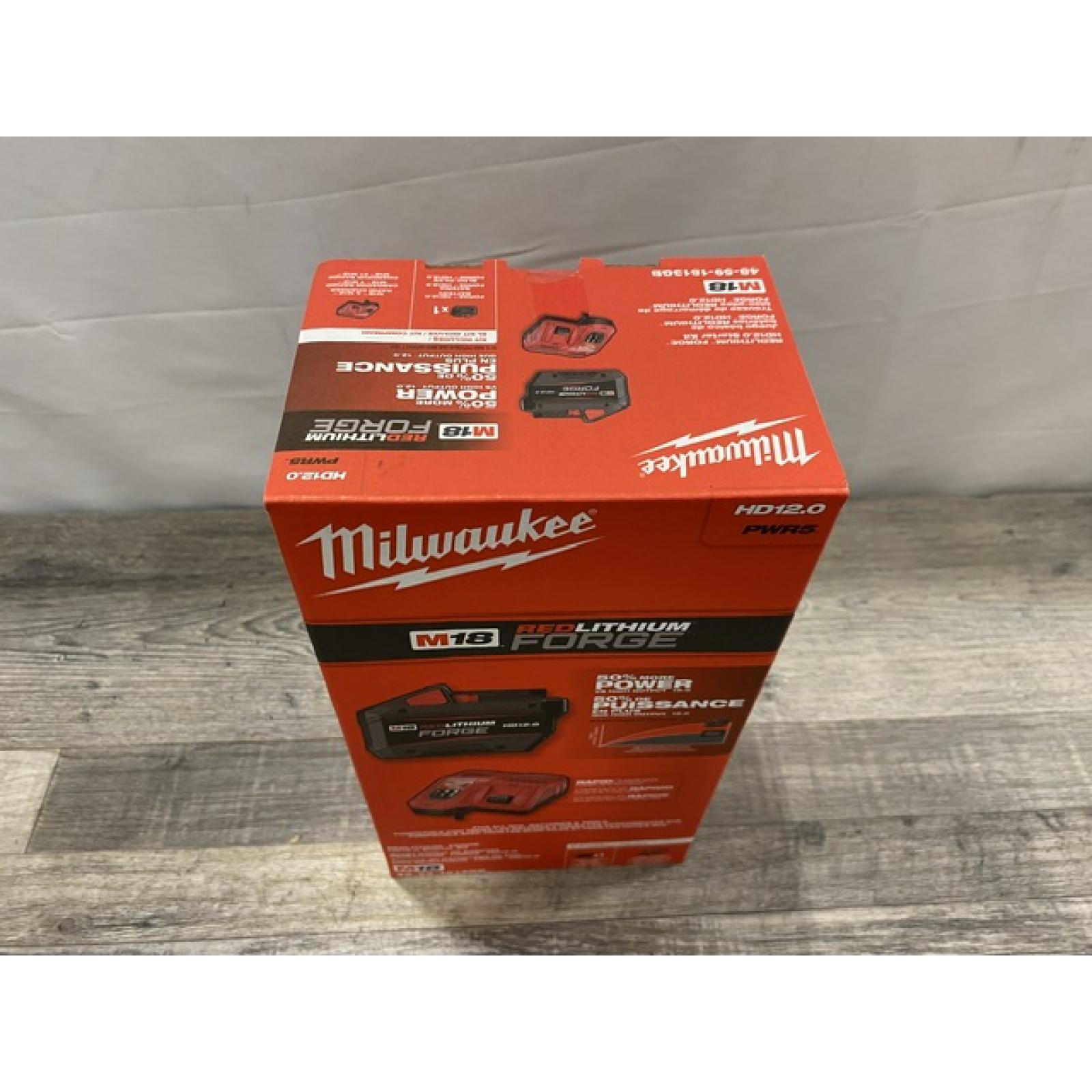 NEW - Milwaukee 18-Volt Lithium-Ion REDLITHIUM FORGE Starter Kit with 12. 0Ah Battery and Charger