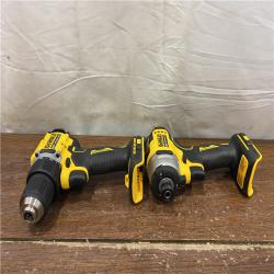 AS-IS Dewalt DCK225D2 20V MAX ATOMIC Brushless Compact Lithium-Ion 1/2 in. Cordless Drill Driver and 1/4 in. Impact Driver Combo Kit with 2 Batteries 2 Ah