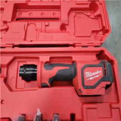 CALIFORNIA LIKE NEW MIWAUKEE M18 SHORT THROW PRESS TOOL LIT WITH PEX CRIMP JAWS