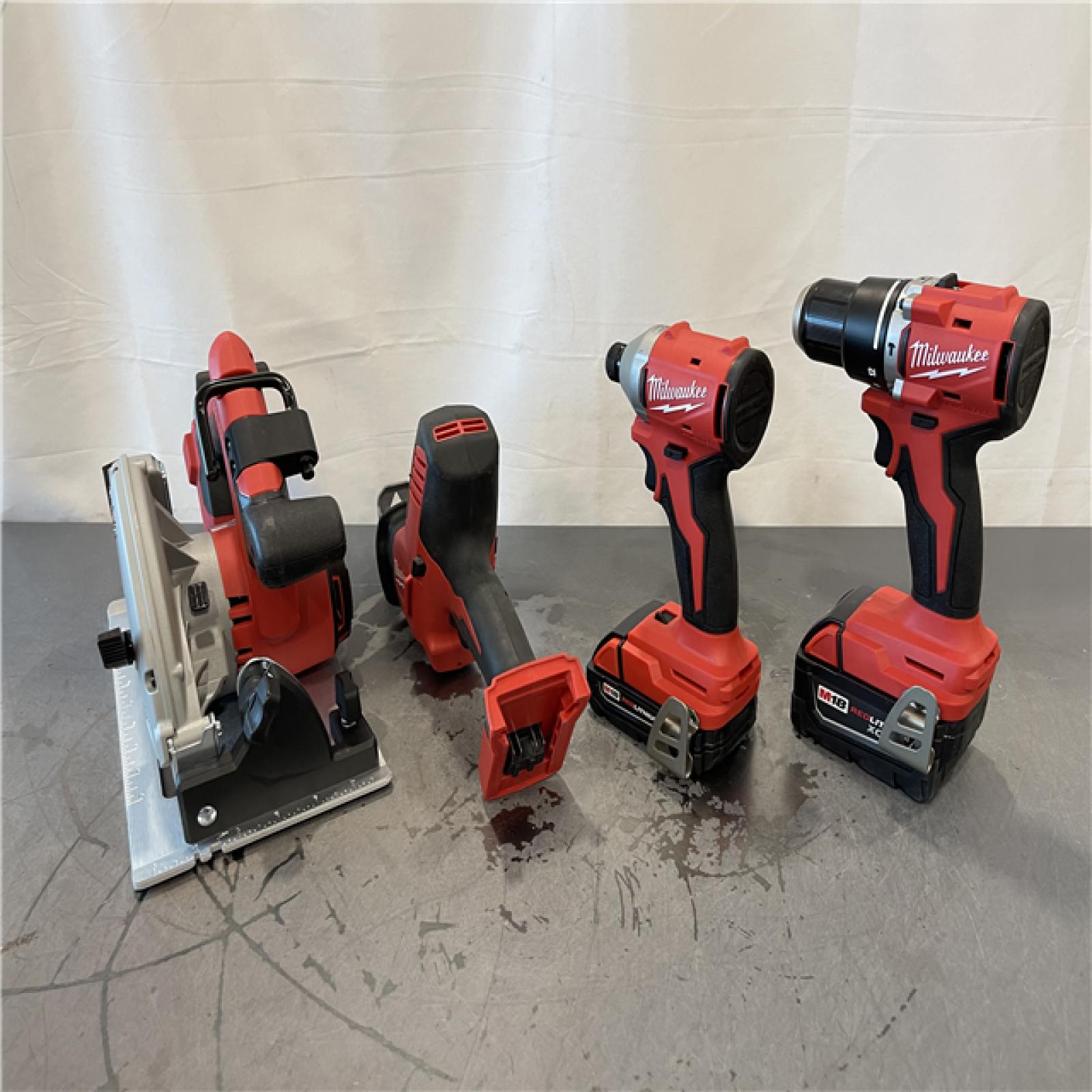 AS-IS - Milwaukee M18 18-Volt Lithium-Ion Brushless Cordless Combo Kit (4-Tool)