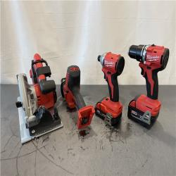 AS-IS - Milwaukee M18 18-Volt Lithium-Ion Brushless Cordless Combo Kit (4-Tool)