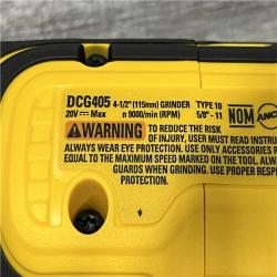 AS-IS DEWALT 20V MAX XR Cordless Brushless 4.5 in. Slide Switch Small Angle Grinder with Kickback Brake (Tool Only)