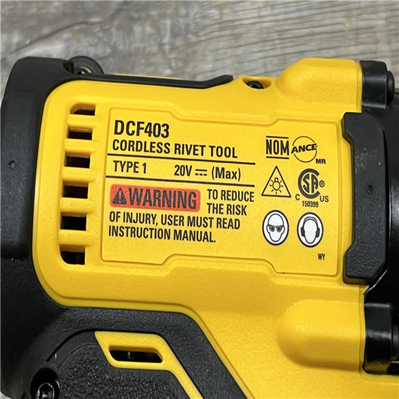 AS-IS DEWALT 20-Volt MAX Cordless 3/16 in. Rivet Tool (Tool-Only)